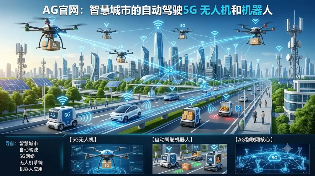 AG官网智慧城市自动驾驶：5G 无人机双机器人协同